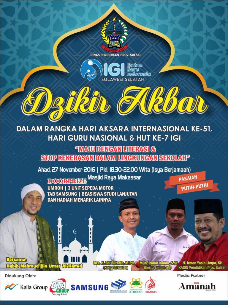 Dzikir Guru untuk Bangsa Berjalan Sukses