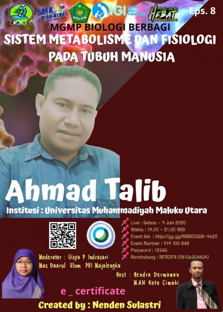 MGMP Biologi Berbagi: “Metabolisme Dan Fisiologi Tubuh Manusia”